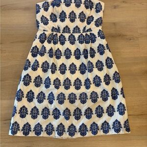 J. Crew - Collection - Cotton strapless dress w/ bustier & pockets - size 0